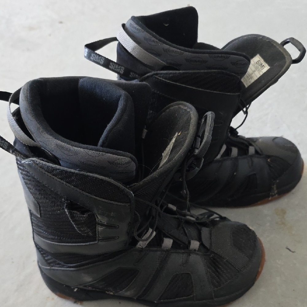 SIMS Black Snowboard Boots